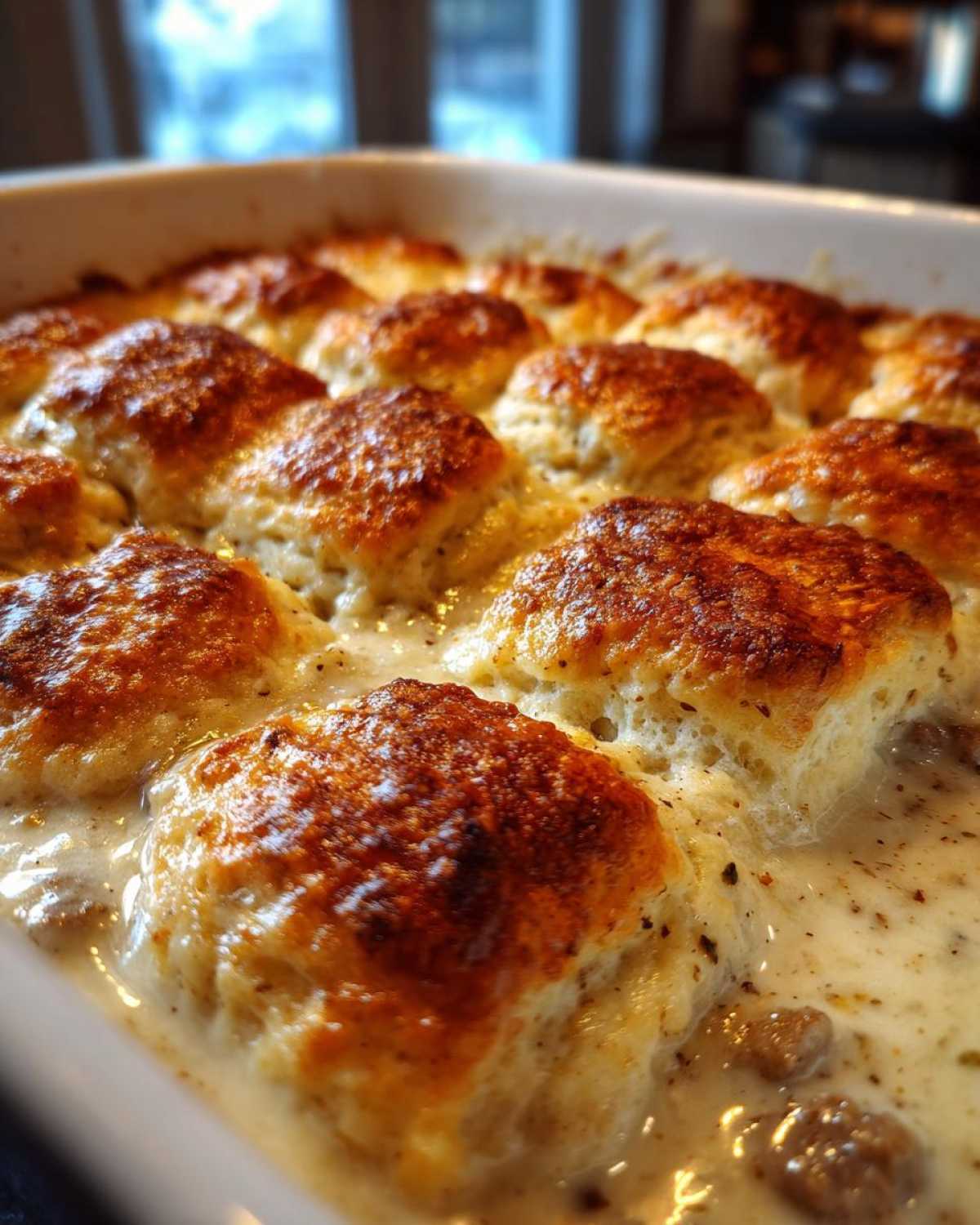Biscuits and Gravy Casserole (Southern Breakfast Favorite) - detail 4