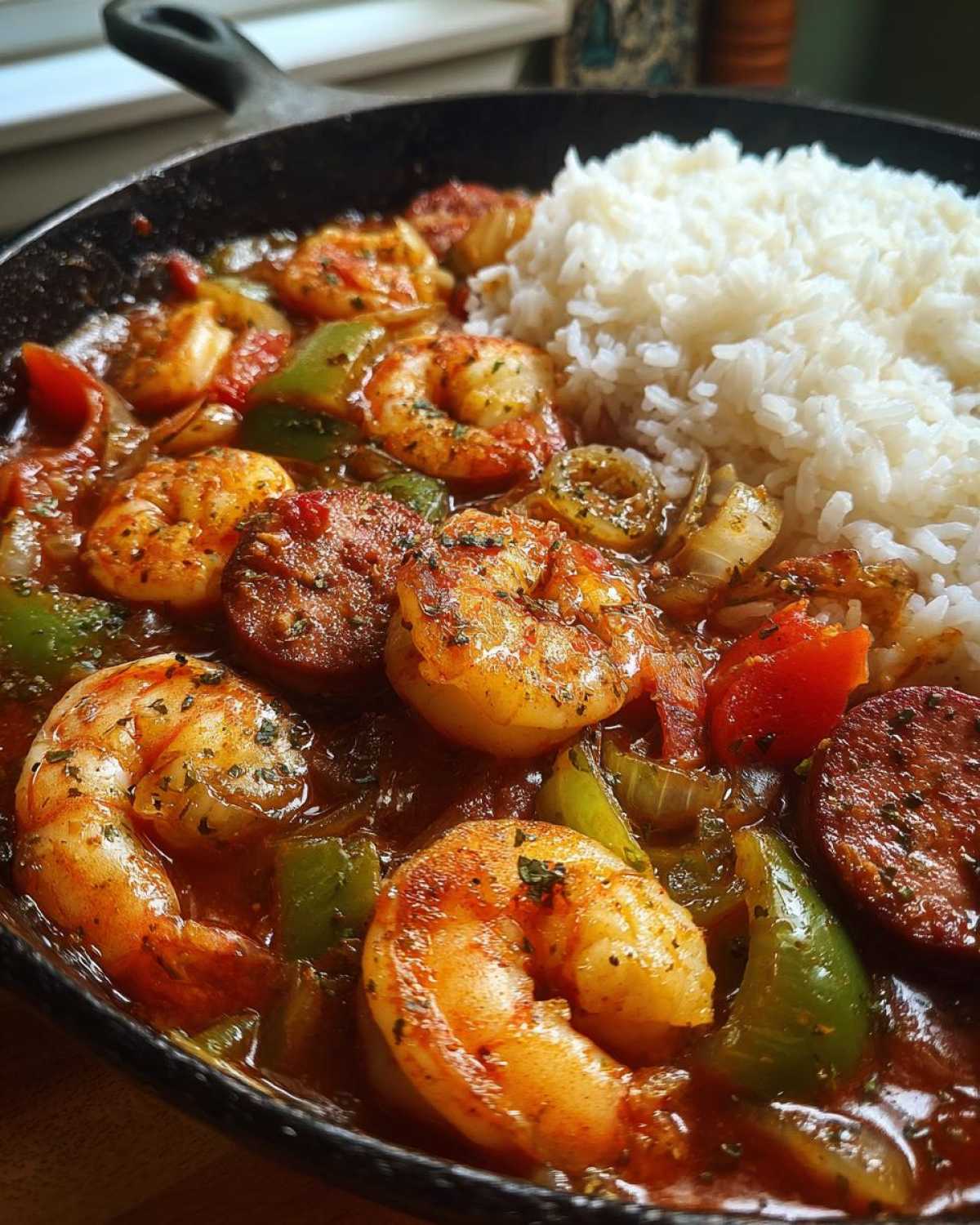 Cajun Shrimp & Sausage Skillet (30-Minute Spicy Dinner) - detail 1