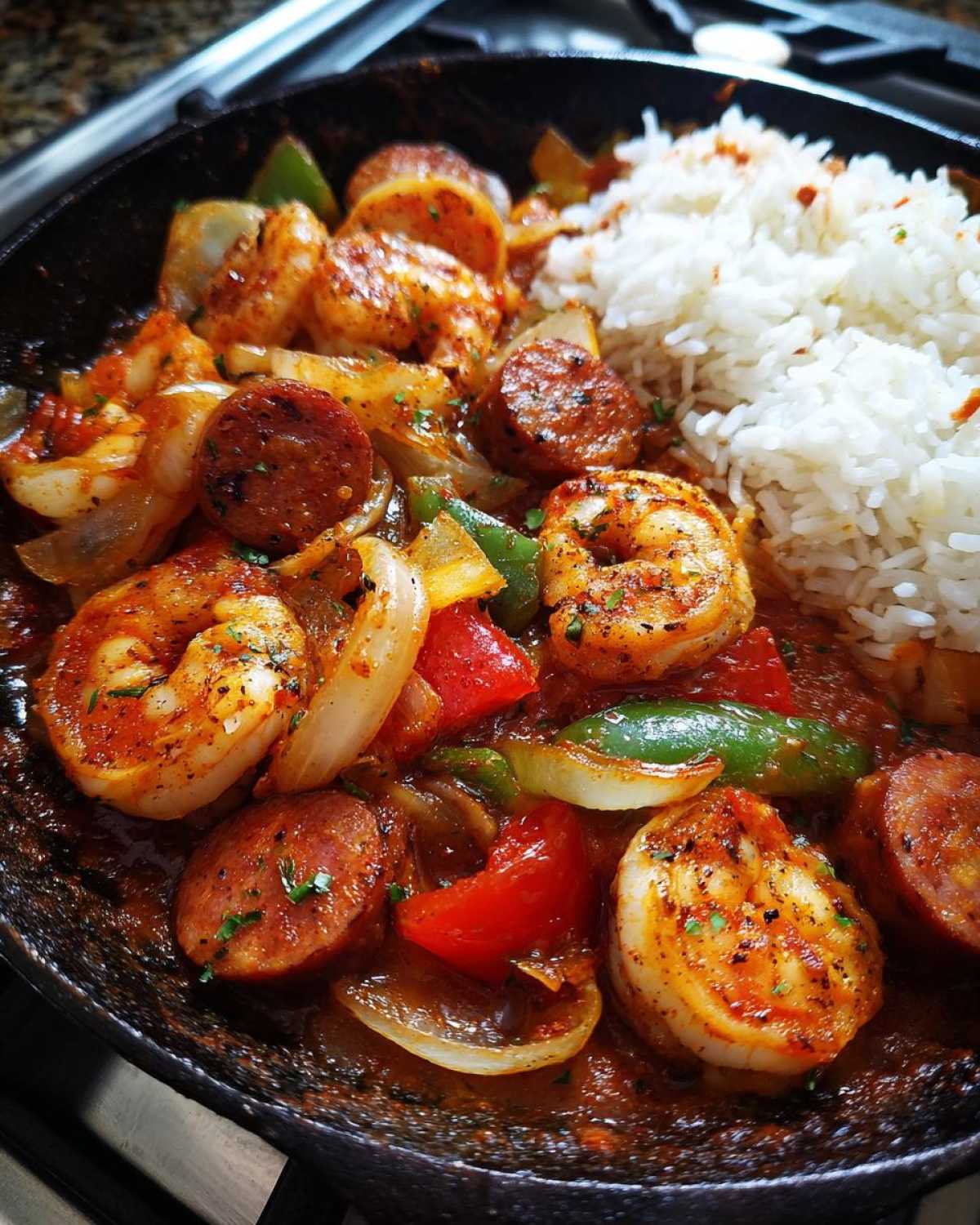 Cajun Shrimp & Sausage Skillet (30-Minute Spicy Dinner) - detail 3