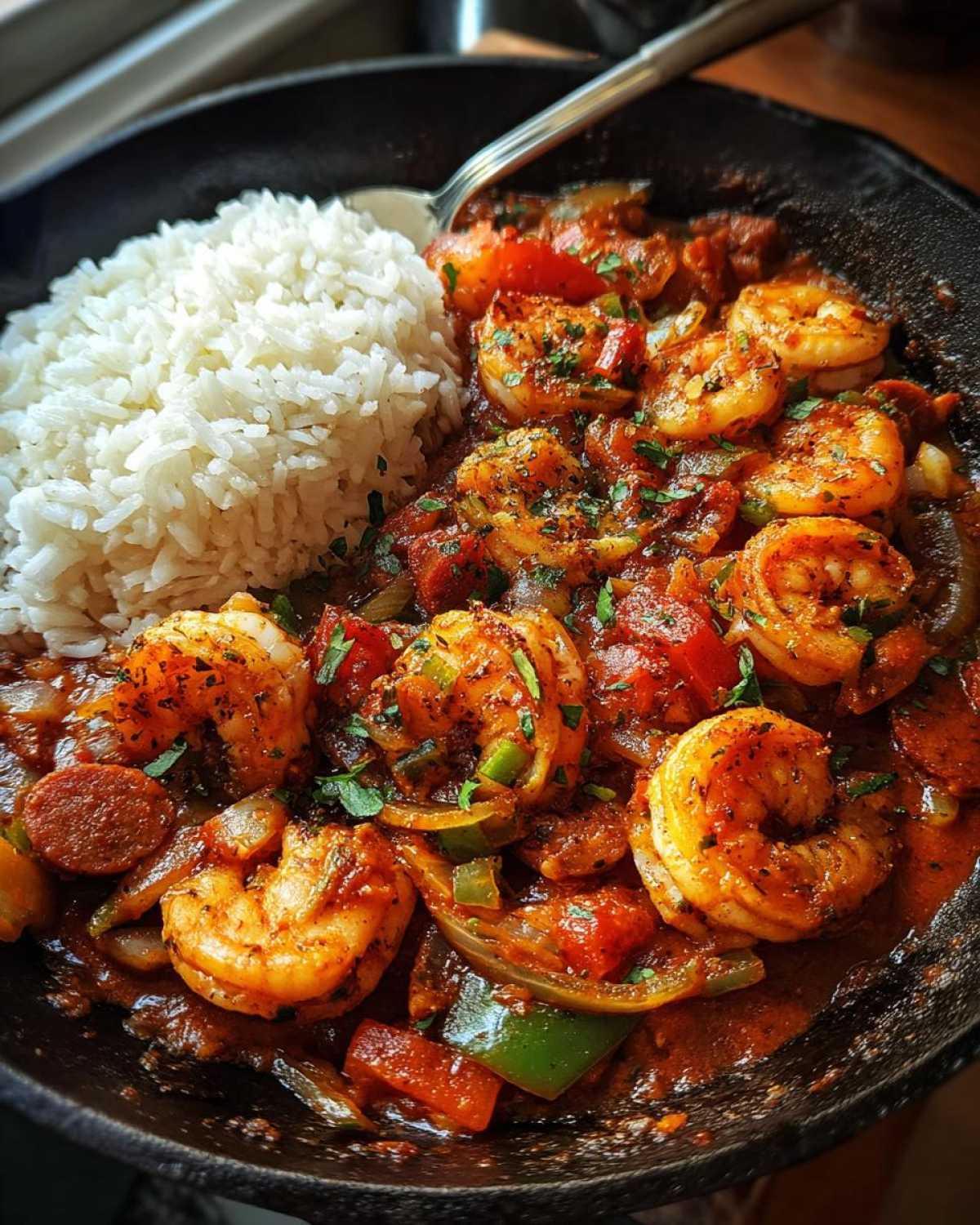 Cajun Shrimp & Sausage Skillet (30-Minute Spicy Dinner) - detail 4
