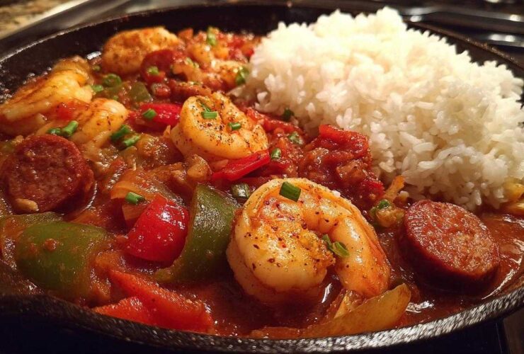 Cajun Shrimp & Sausage Skillet (30-Minute Spicy Dinner)