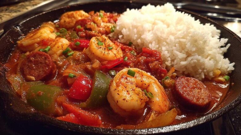 Cajun Shrimp & Sausage Skillet (30-Minute Spicy Dinner)