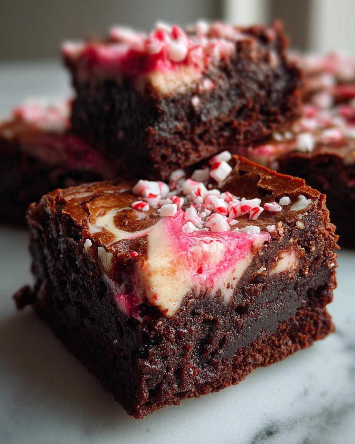 Candy Cane Brownies (Festive Peppermint Swirl) - detail 1