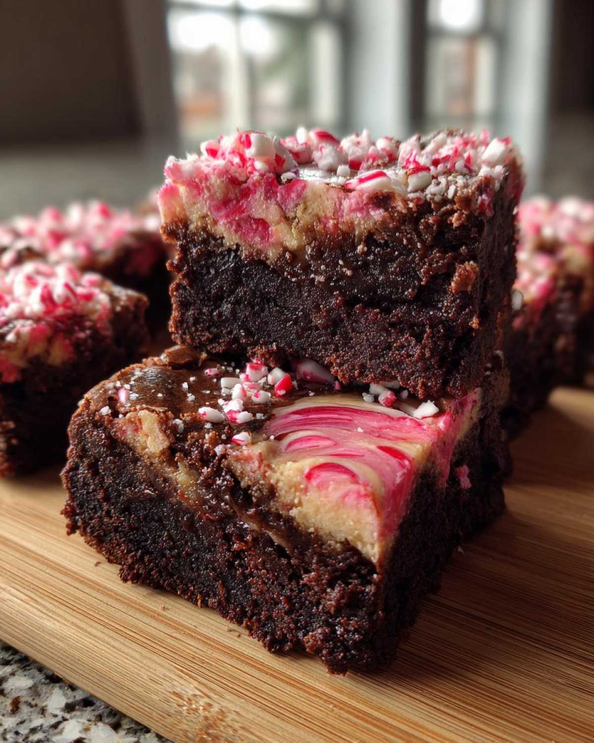 Candy Cane Brownies (Festive Peppermint Swirl) - detail 4