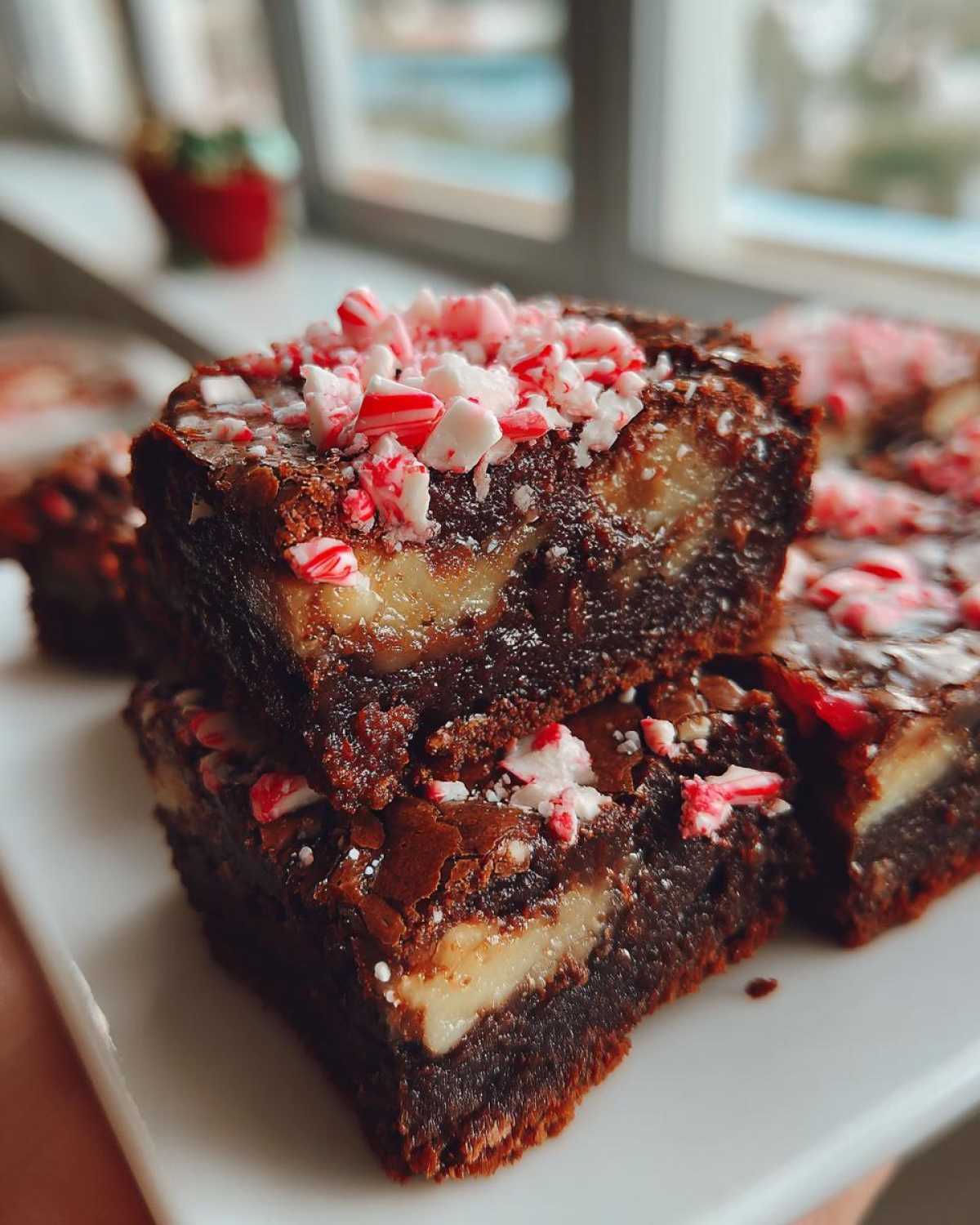 Candy Cane Brownies (Festive Peppermint Swirl) - detail 2