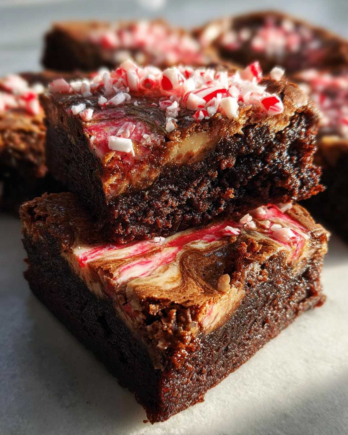 Candy Cane Brownies (Festive Peppermint Swirl) - detail 3