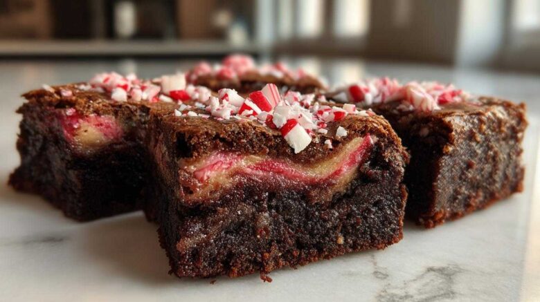 Candy Cane Brownies (Festive Peppermint Swirl)