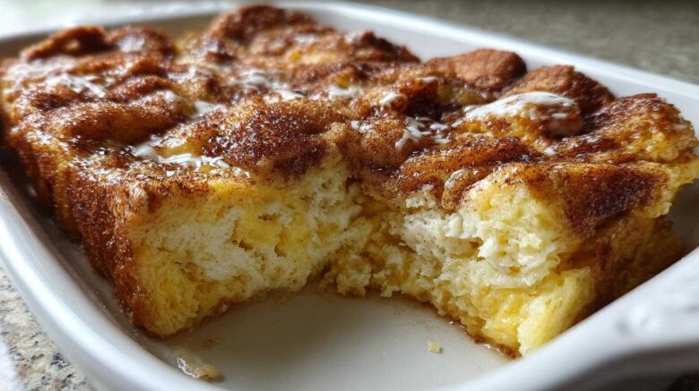 Cinnamon Roll French Toast Casserole (Overnight Brunch Recipe)