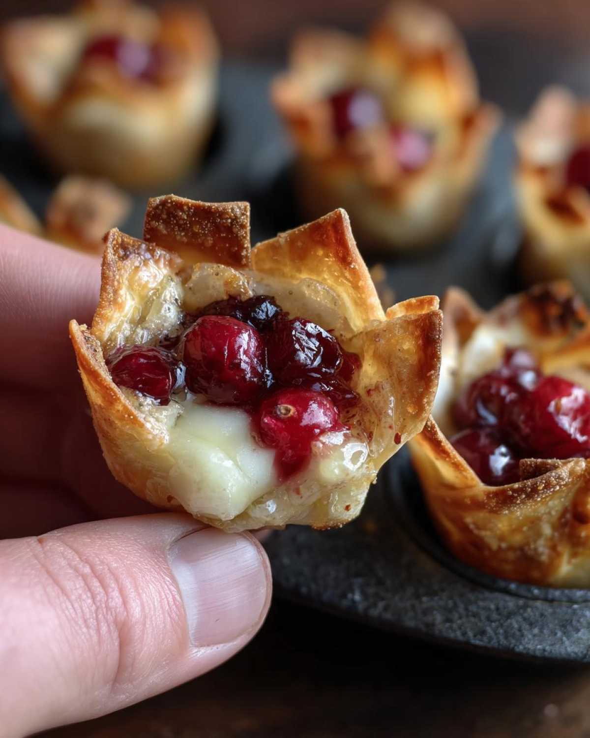 Cranberry Brie Bites (Easy 3-Ingredient Holiday Appetizer) - detail 2