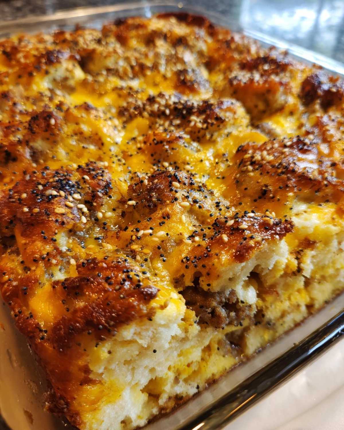 Everything Bagel Breakfast Casserole (Savory Brunch Bake) - detail 2