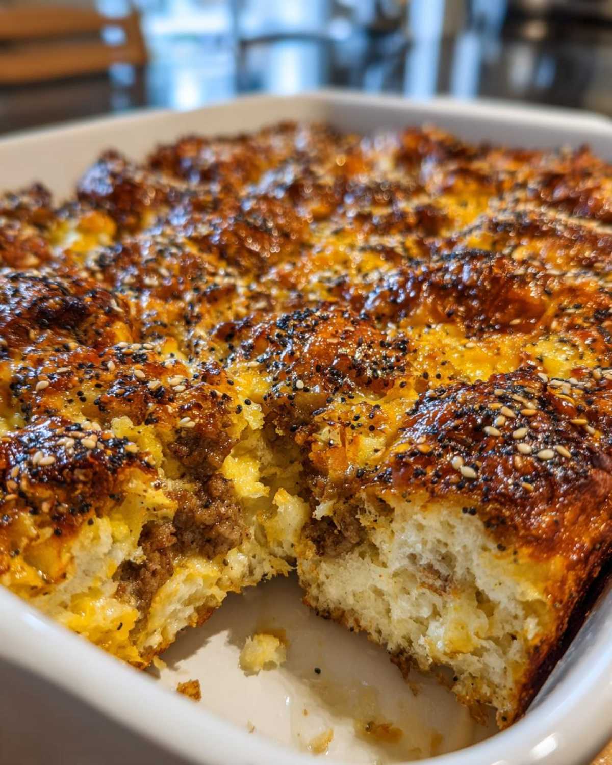 Everything Bagel Breakfast Casserole (Savory Brunch Bake) - detail 4