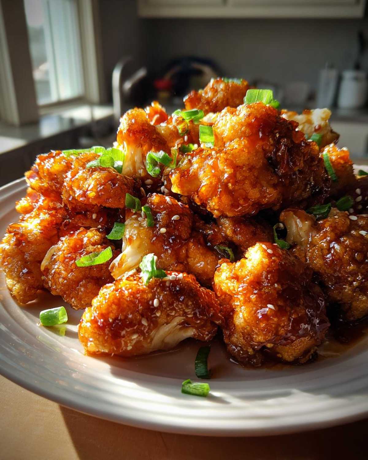 General Tso’s Cauliflower (Takeout-Style Vegan Dinner) - detail 2