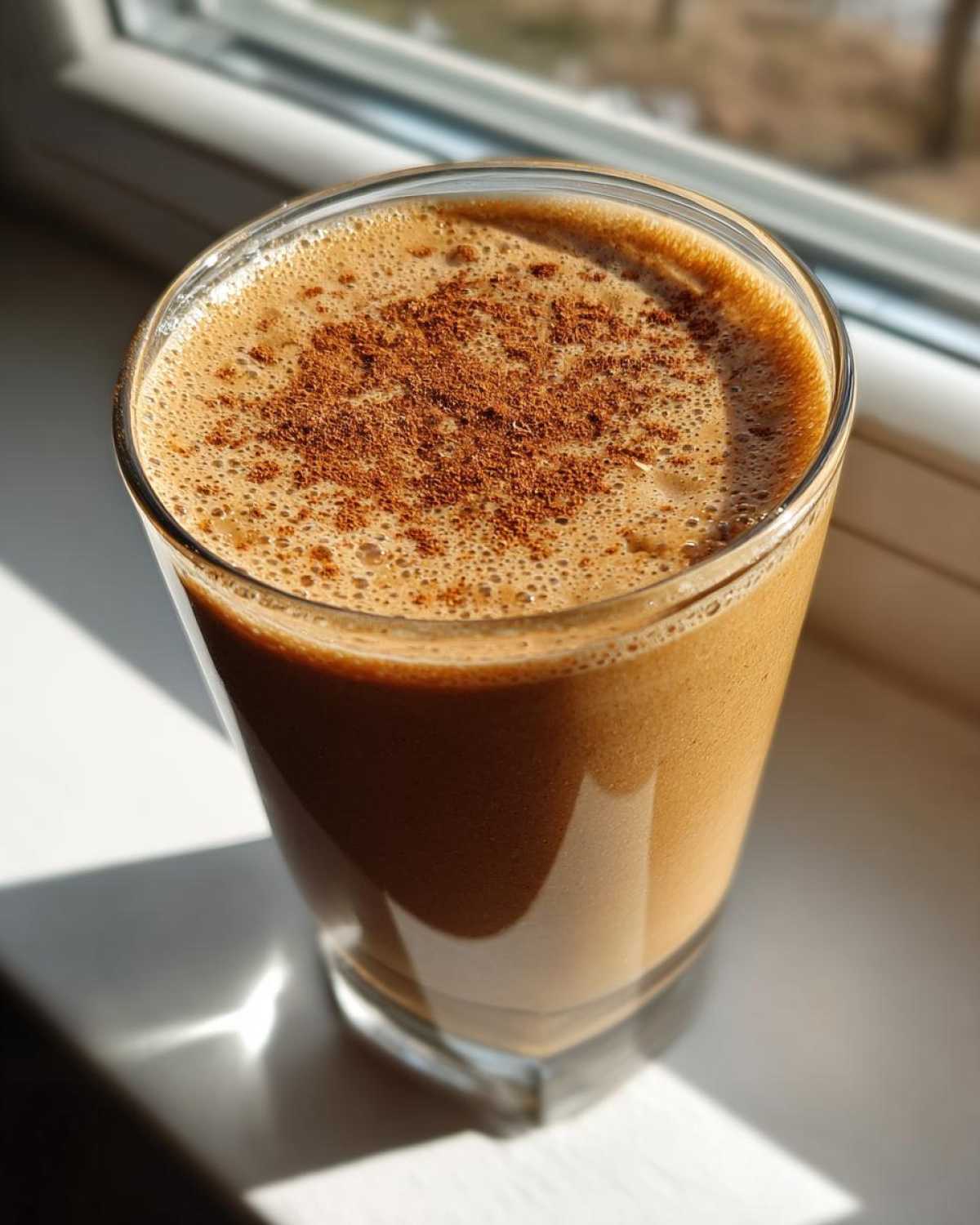 Gingerbread Protein Smoothie (Healthy Holiday Breakfast) - detail 1
