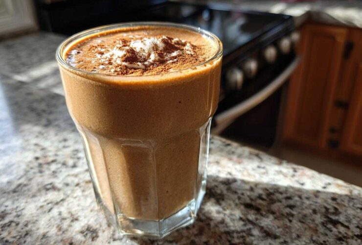 Gingerbread Protein Smoothie (Healthy Holiday Breakfast)