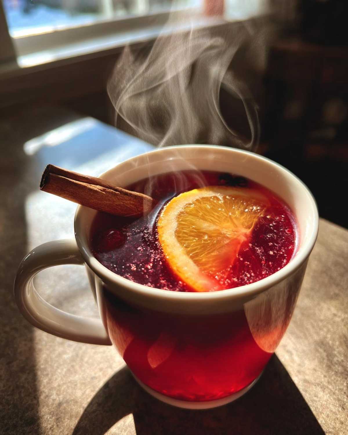 Hot Cranberry Apple Cider (Non-Alcoholic Mulled Drink) - detail 3