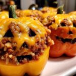 Jack-O’-Lantern Stuffed Peppers (Fun Halloween Dinner)