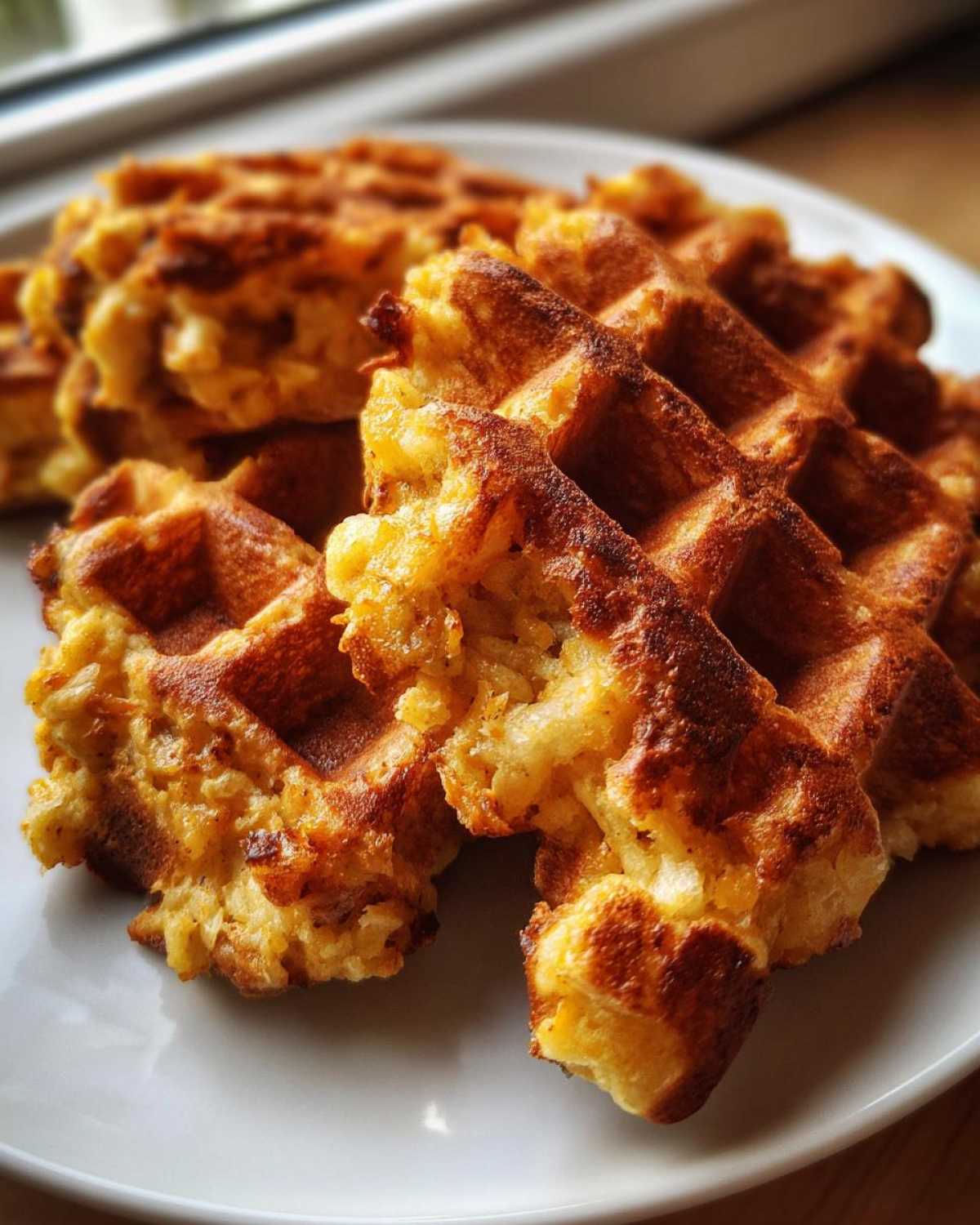 Leftover Stuffing Waffles (Savory Post-Turkey Brunch) - detail 2