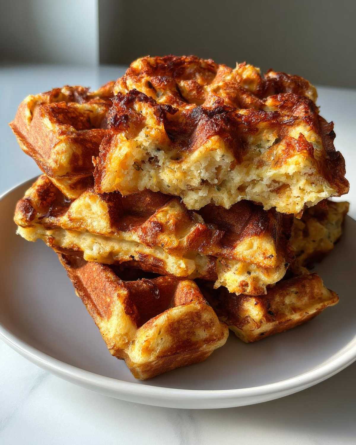 Leftover Stuffing Waffles (Savory Post-Turkey Brunch) - detail 3
