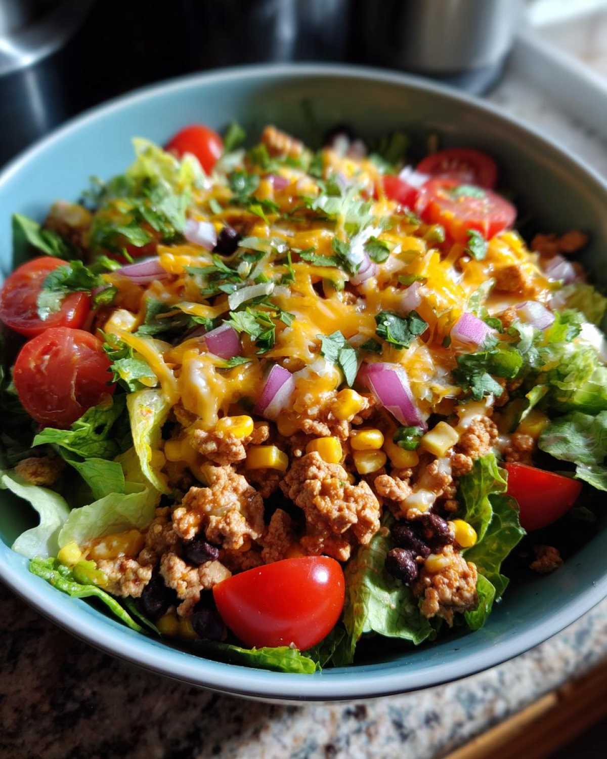 Loaded Taco Salad (Healthy & Super Filling) - detail 1