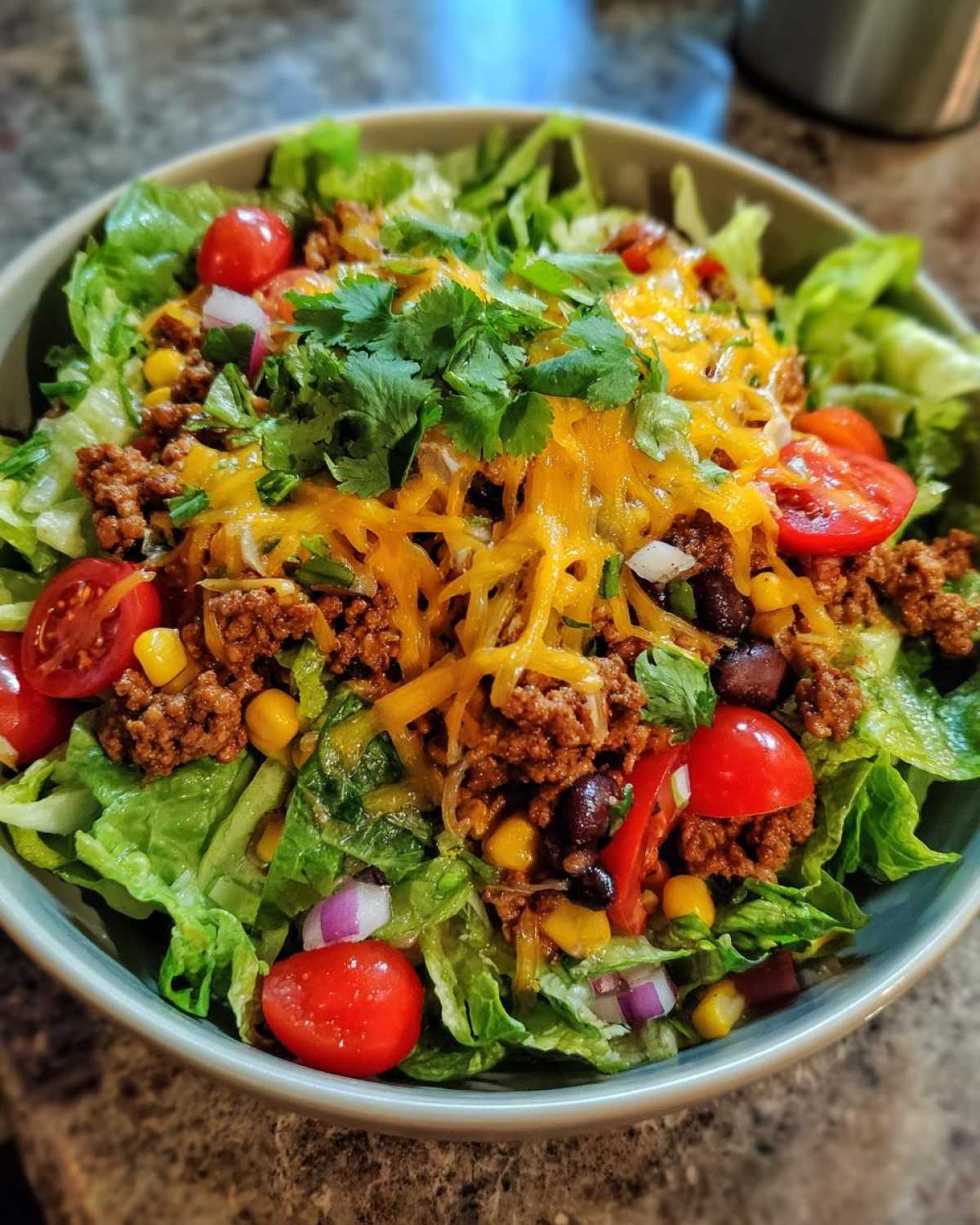 Loaded Taco Salad (Healthy & Super Filling) - detail 2