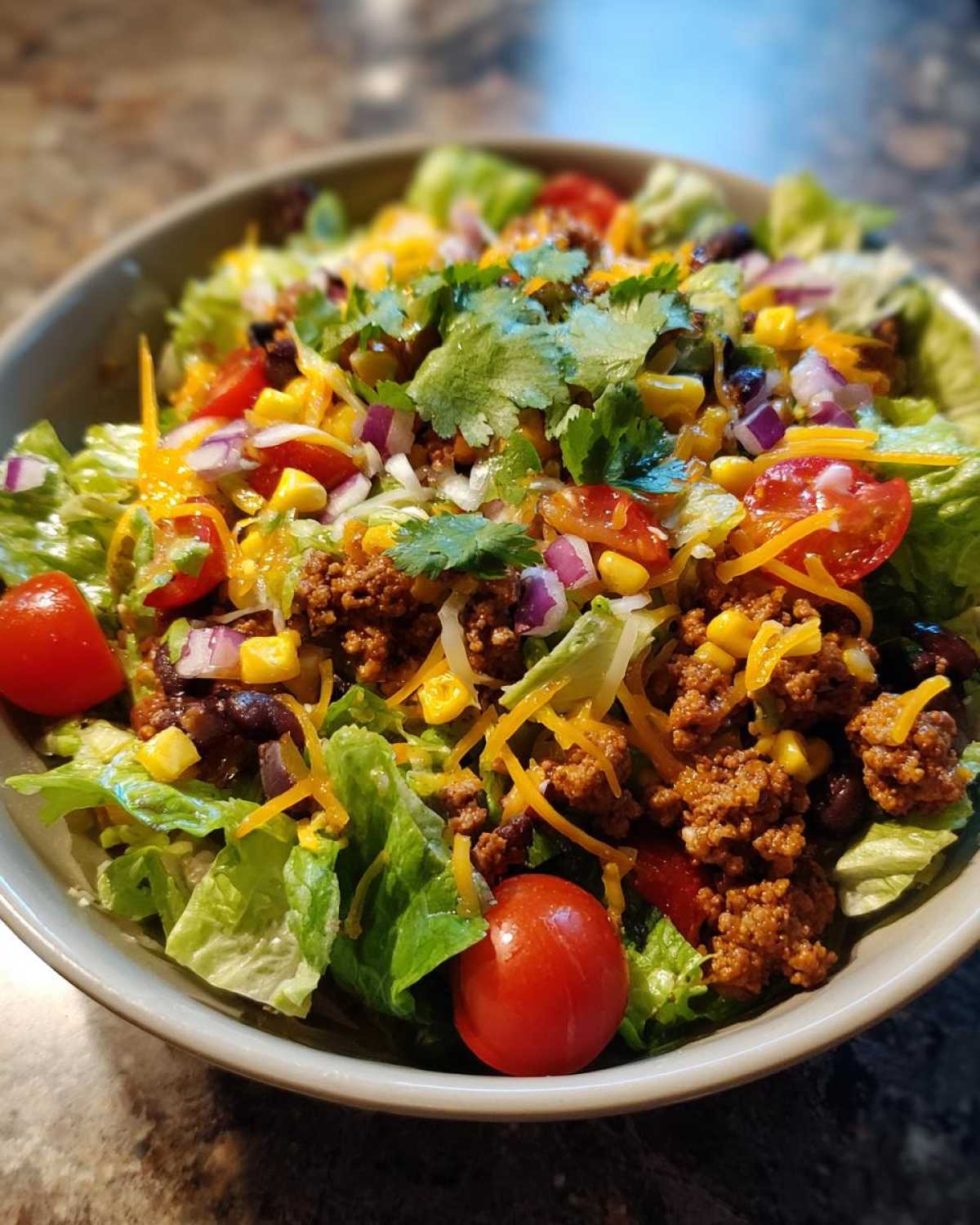 Loaded Taco Salad (Healthy & Super Filling) - detail 3