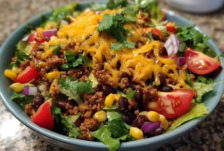 Loaded Taco Salad (Healthy & Super Filling)