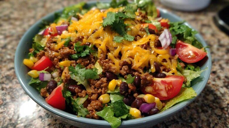 Loaded Taco Salad (Healthy & Super Filling)
