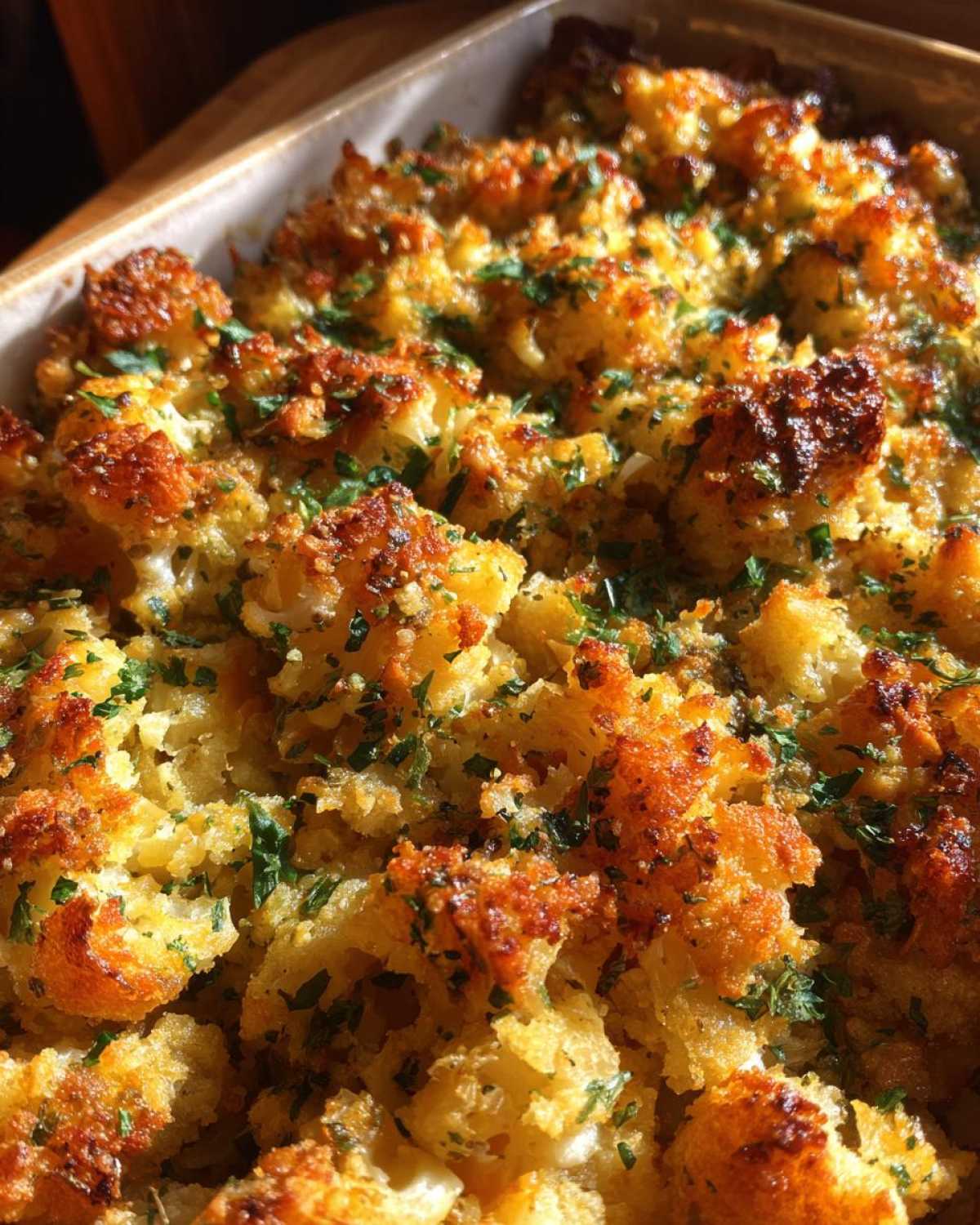 Low-Carb Cauliflower Stuffing (Healthy Holiday Side) - detail 1