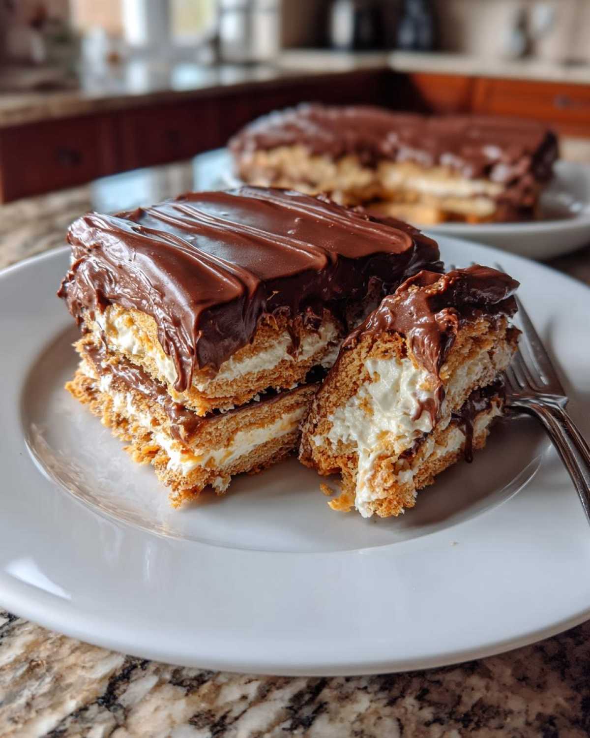 No-Bake Chocolate Eclair Cake (Retro Icebox Dessert) - detail 3