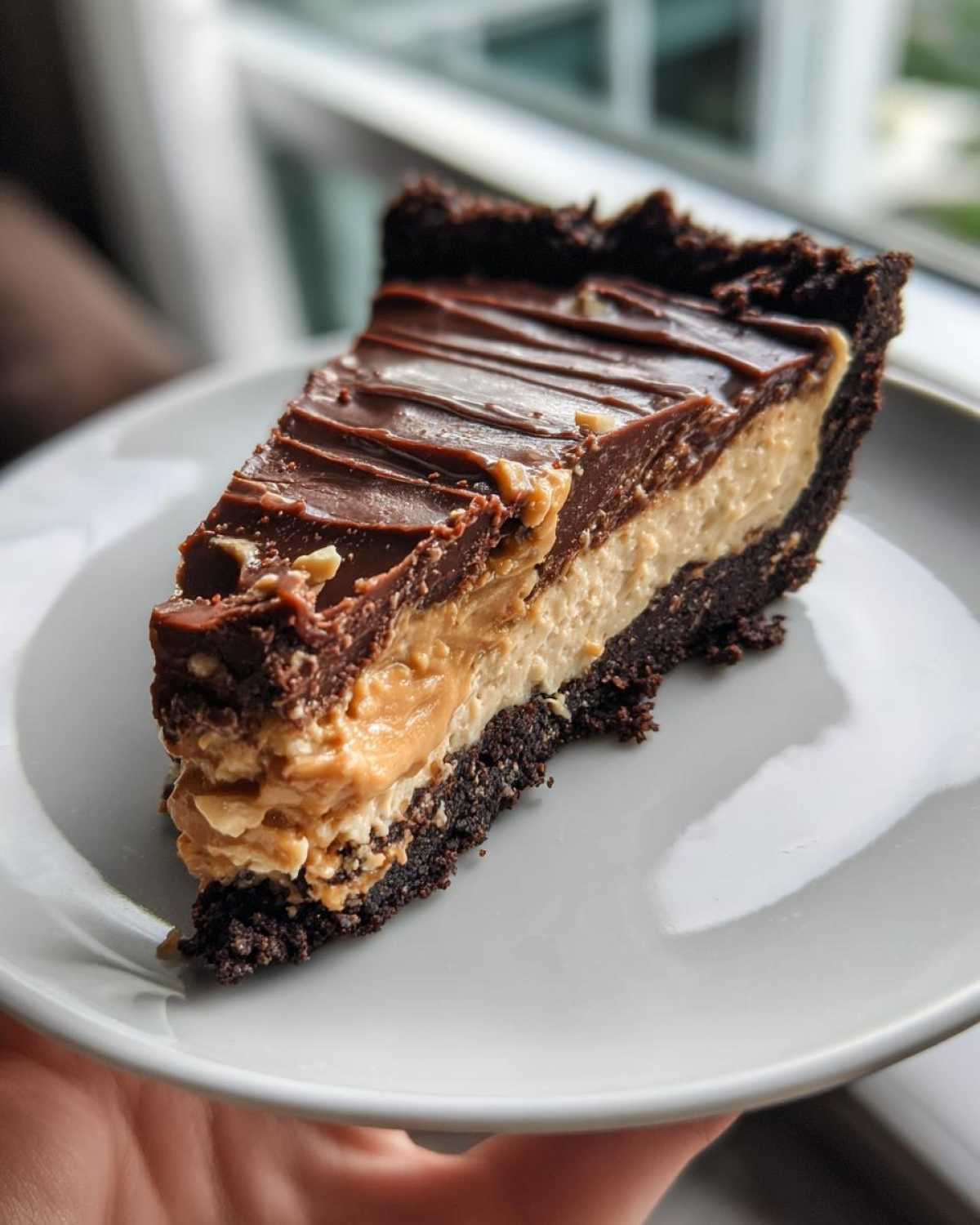 No-Bake Chocolate Peanut Butter Pie (5 Ingredients) - detail 3