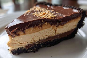 No-Bake Chocolate Peanut Butter Pie (5 Ingredients)