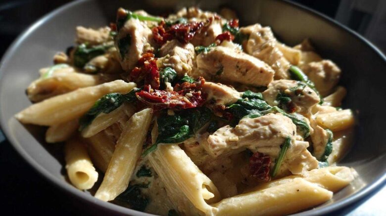 One-Pot Creamy Tuscan Chicken Pasta (Ready in 25 Minutes)