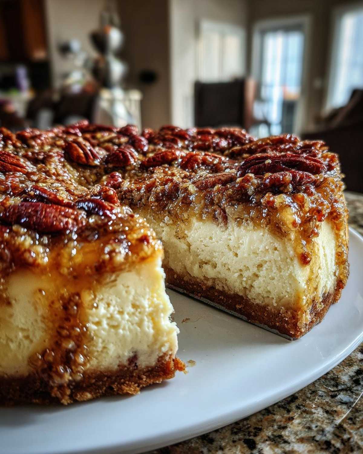 Pecan Pie Cheesecake (Two Holiday Desserts in One) - detail 1