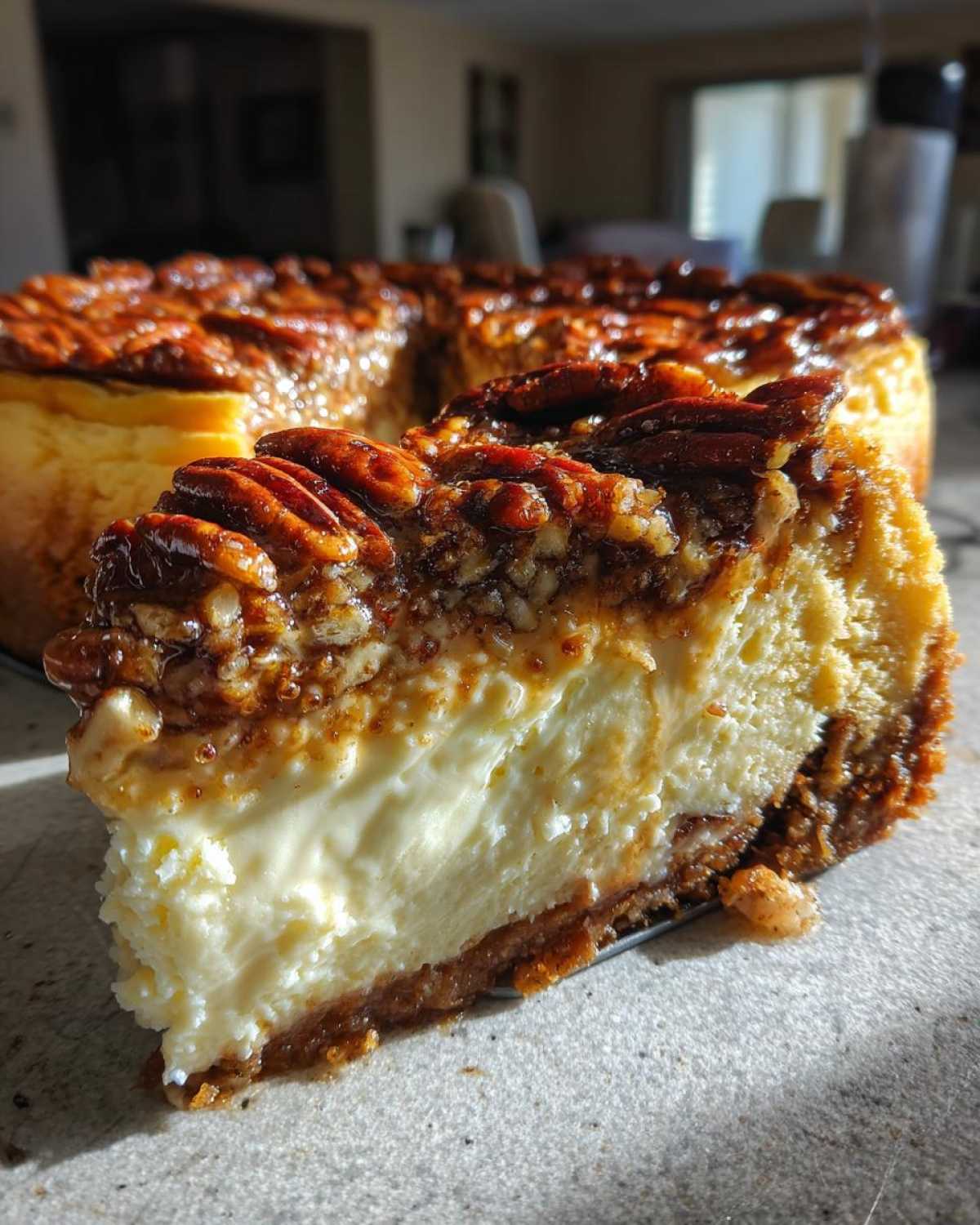 Pecan Pie Cheesecake (Two Holiday Desserts in One) - detail 3