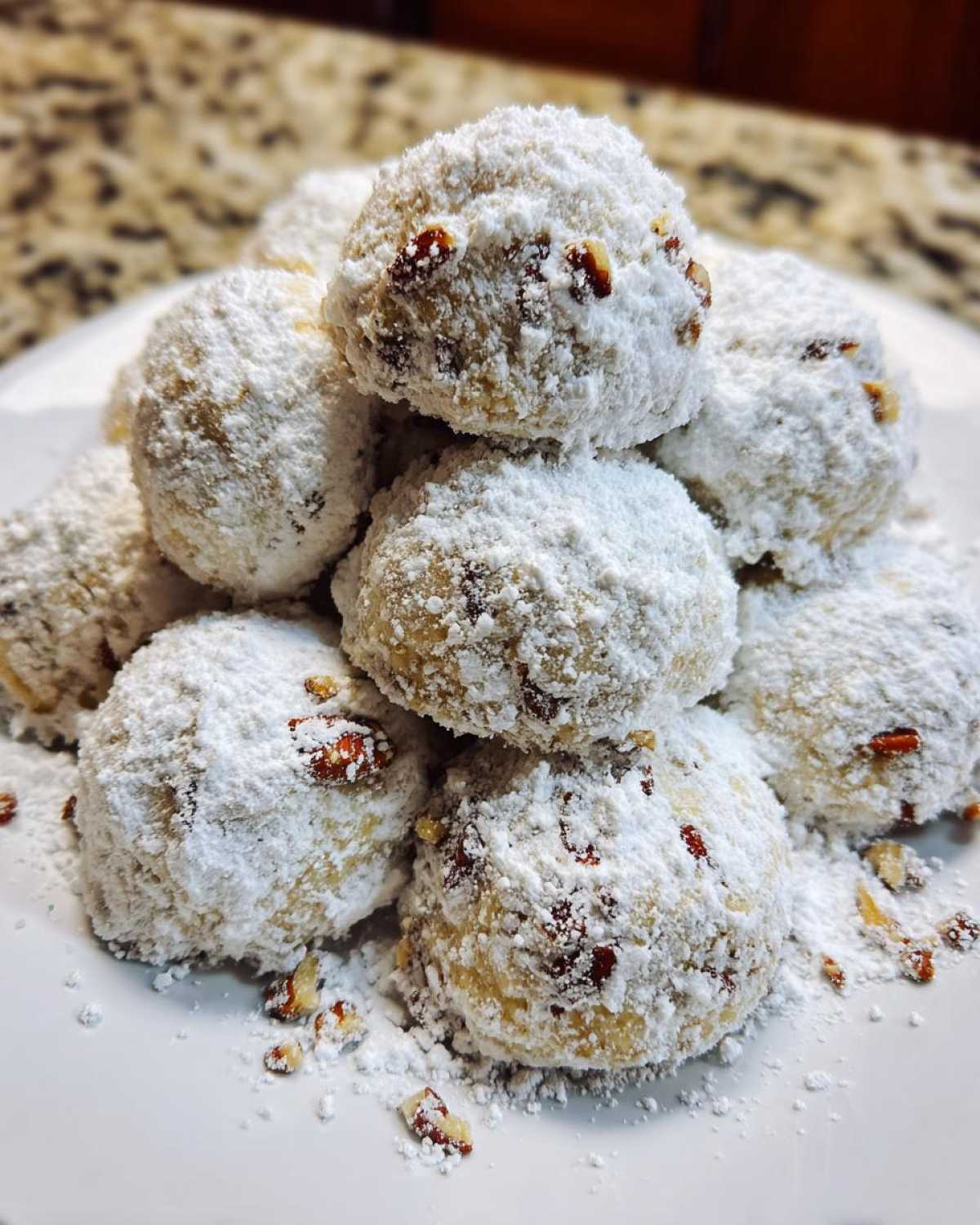 Pecan Snowball Cookies (Melt-in-Your-Mouth Holiday Treat) - detail 1