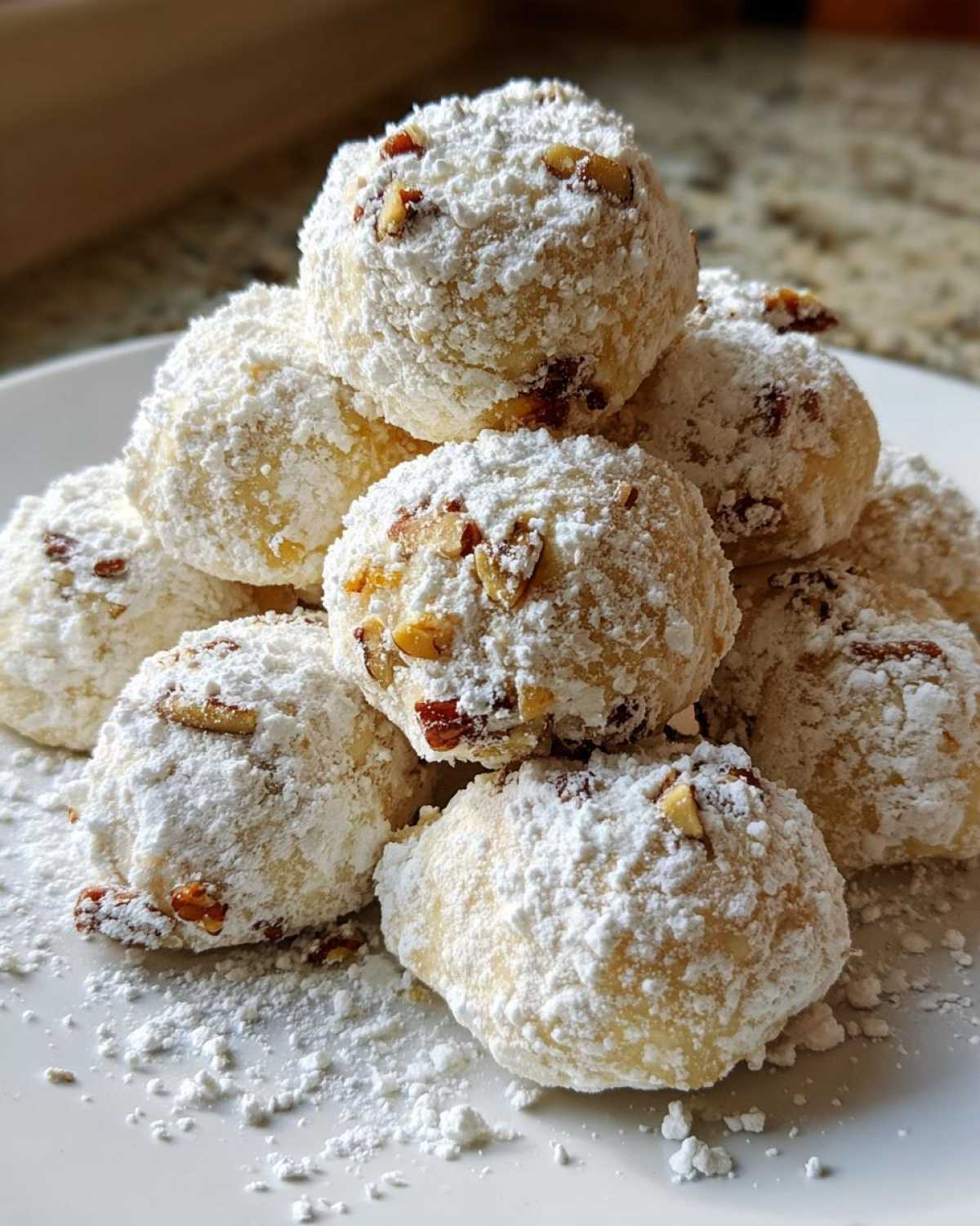 Pecan Snowball Cookies (Melt-in-Your-Mouth Holiday Treat) - detail 2
