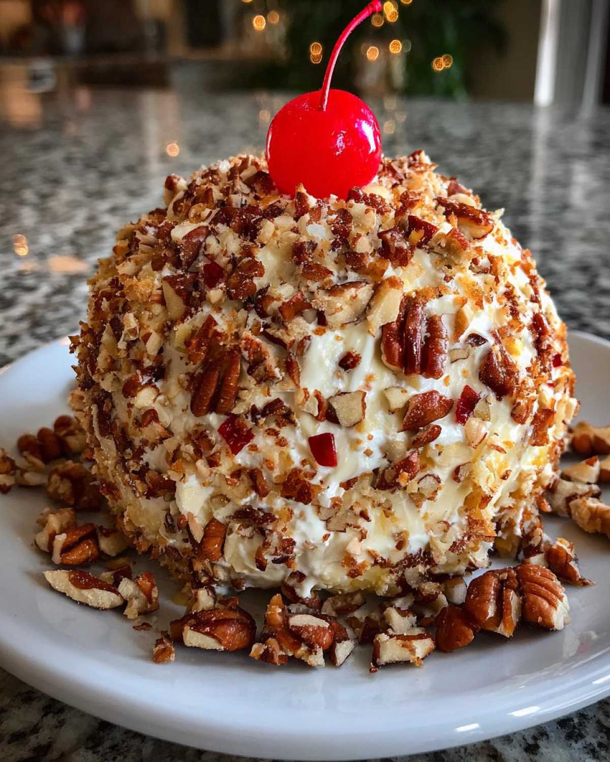 Pineapple Cheese Ball (Retro Holiday Party Snack) - detail 3