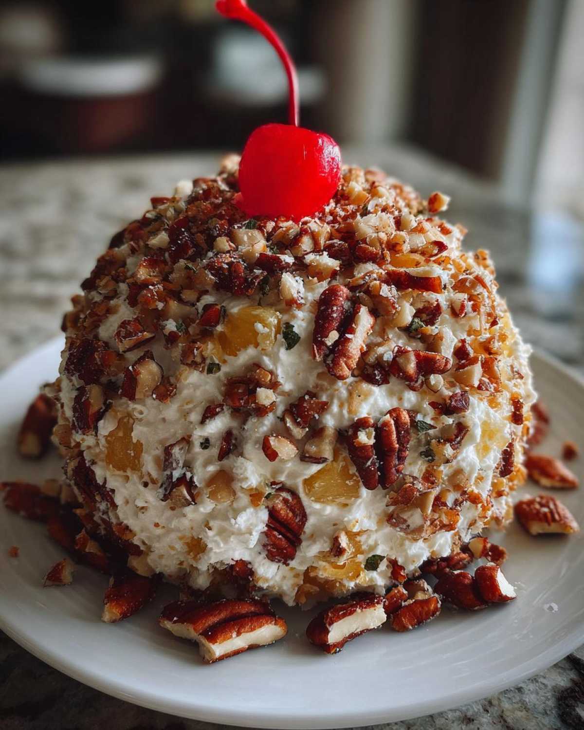Pineapple Cheese Ball (Retro Holiday Party Snack) - detail 1