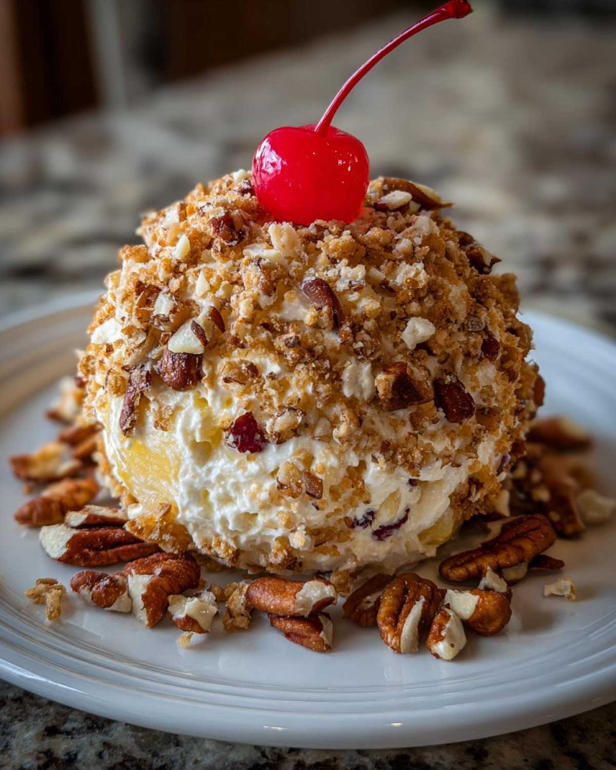 Pineapple Cheese Ball (Retro Holiday Party Snack) - detail 2
