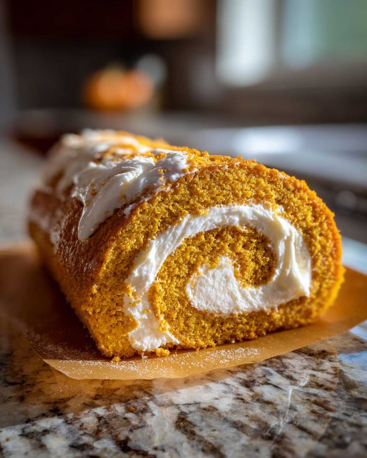 Pumpkin Roll Cake (Impressive Holiday Dessert) - detail 1