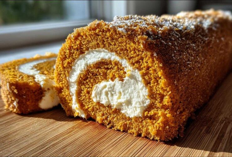 Pumpkin Roll Cake (Impressive Holiday Dessert)