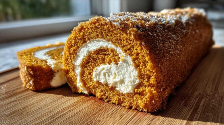 Pumpkin Roll Cake (Impressive Holiday Dessert)