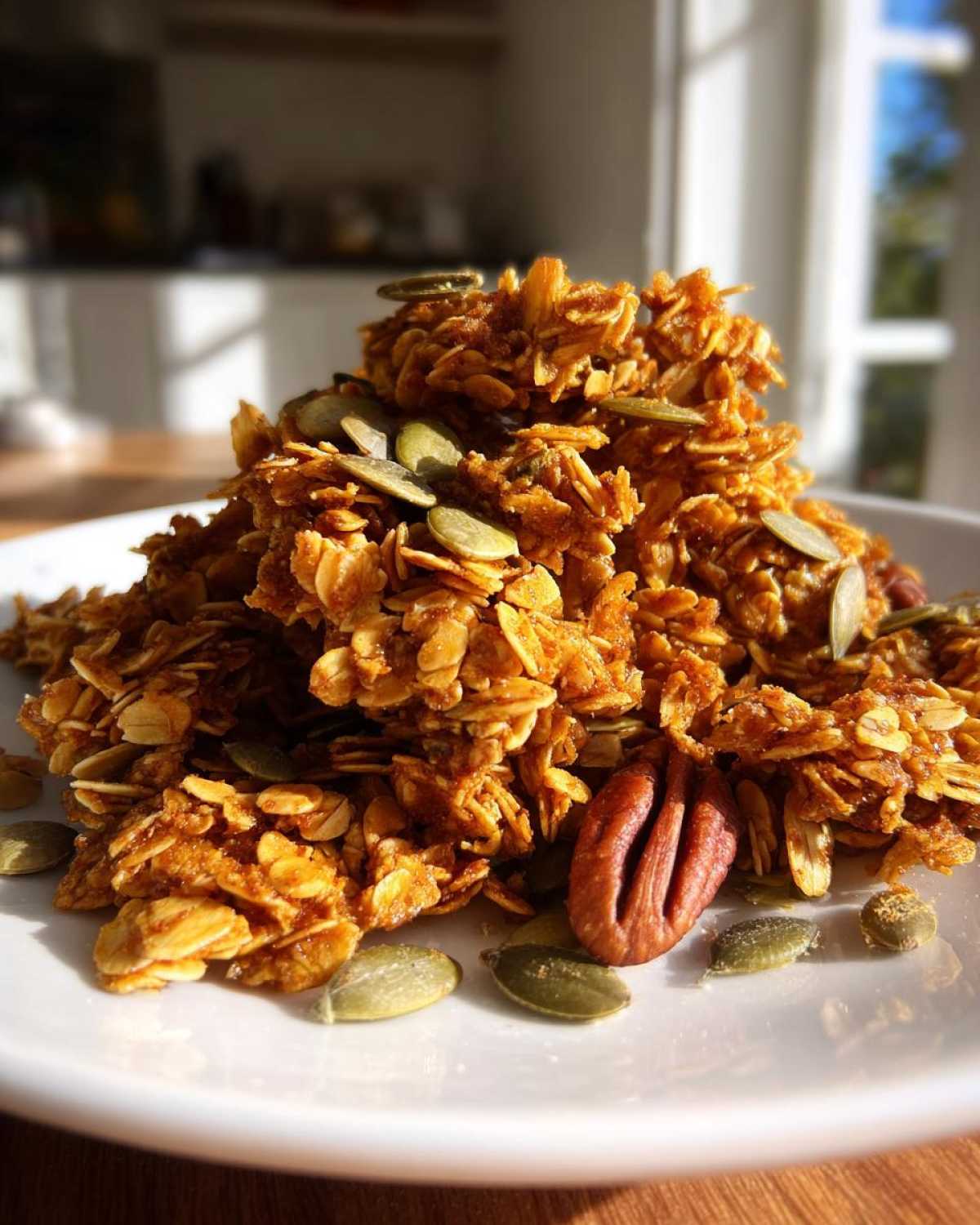 Pumpkin Spice Granola (Crunchy Fall Breakfast Topper) - detail 2