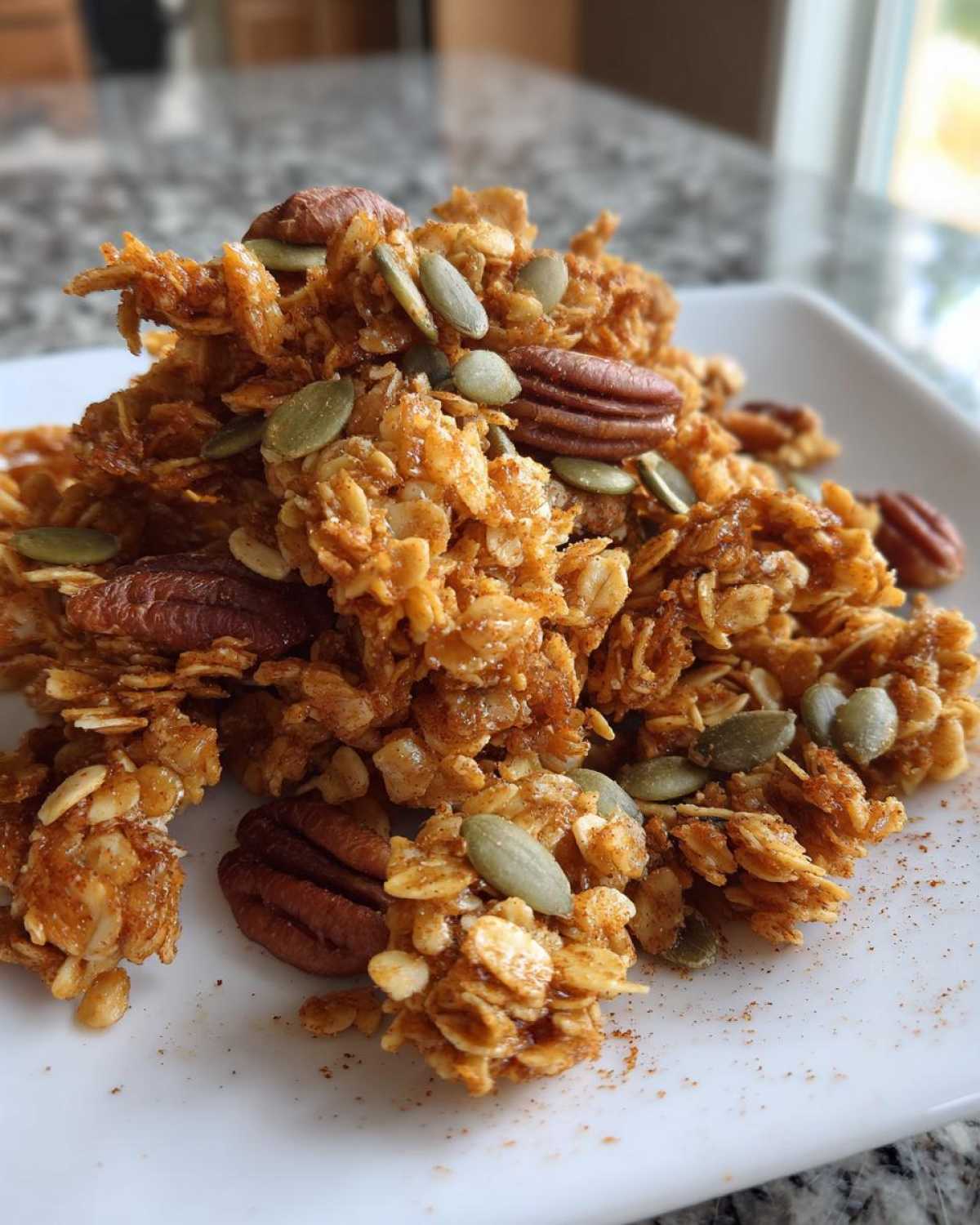 Pumpkin Spice Granola (Crunchy Fall Breakfast Topper) - detail 4