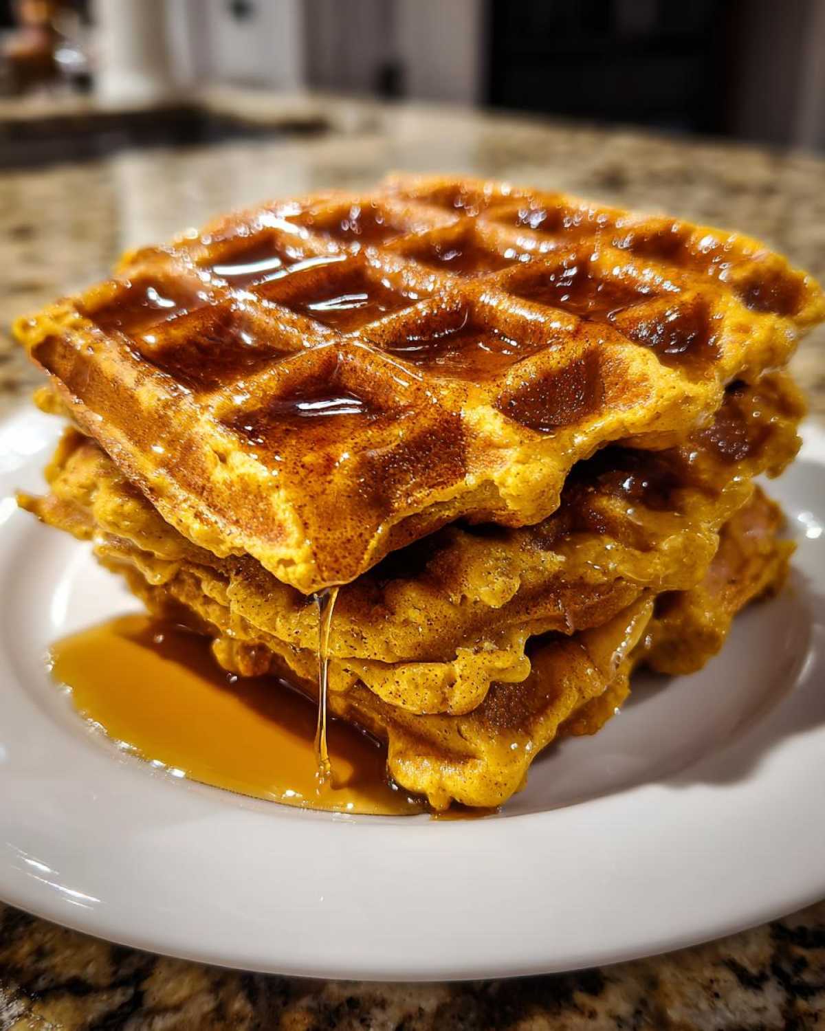 Pumpkin Spice Waffles (Crispy Fall Breakfast Treat) - detail 4