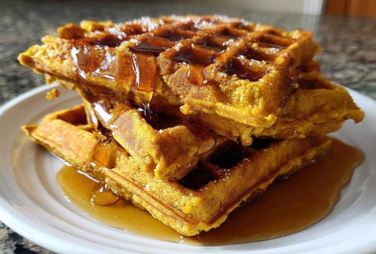 Pumpkin Spice Waffles (Crispy Fall Breakfast Treat)