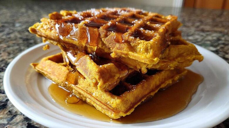 Pumpkin Spice Waffles (Crispy Fall Breakfast Treat)