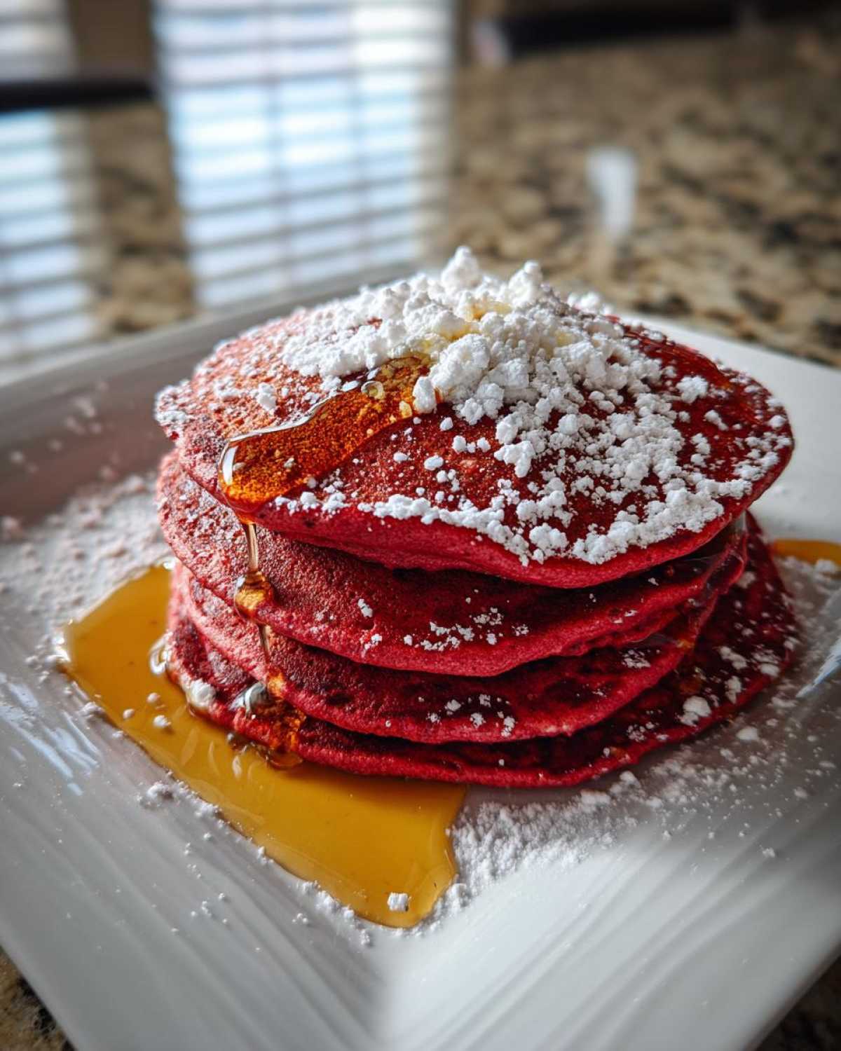 Red Velvet Pancakes (Festive Holiday Breakfast) - detail 4
