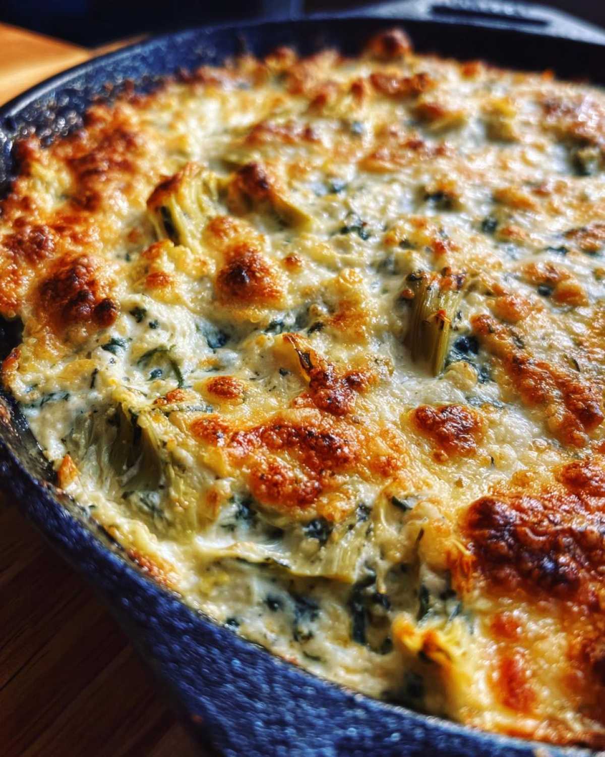 Skillet Spinach Artichoke Dip (Ooey-Gooey Party Appetizer) - detail 4