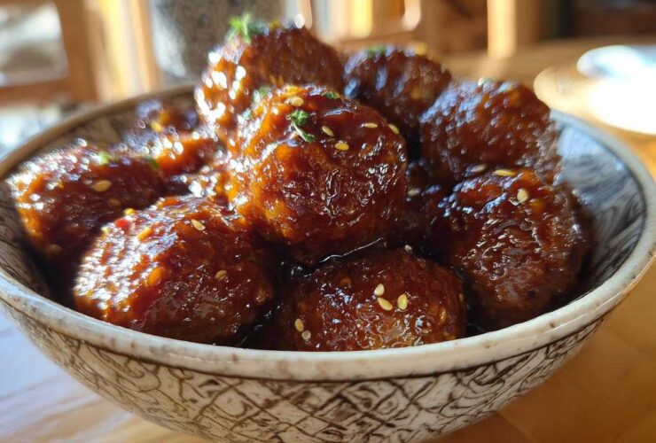 Slow Cooker Honey Garlic Meatballs (Set & Forget Dinner)